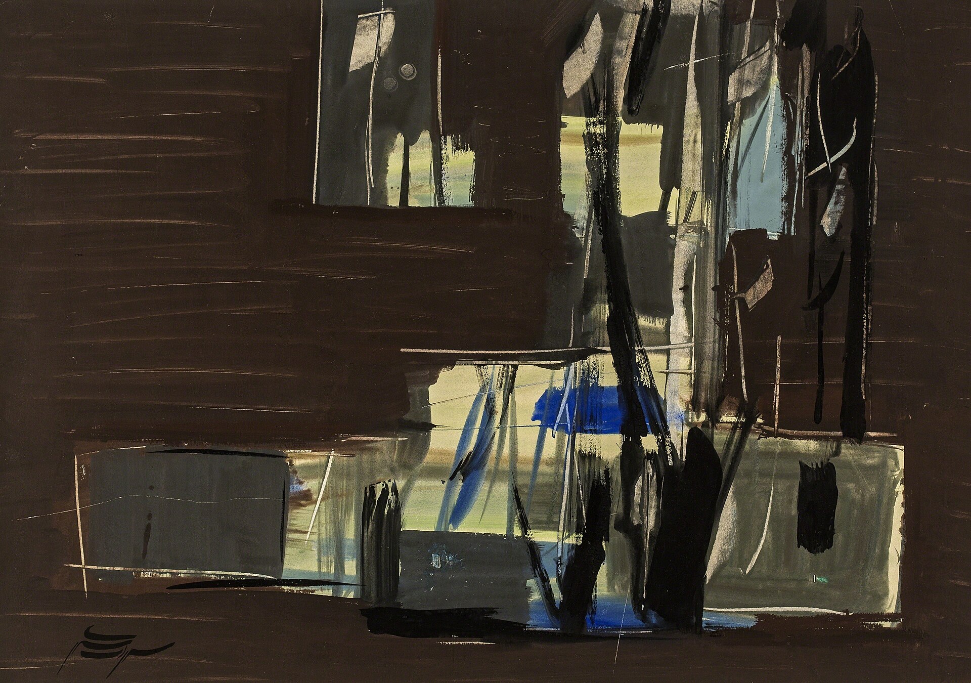 Abstract watercolour by Sohrab Sepehri
