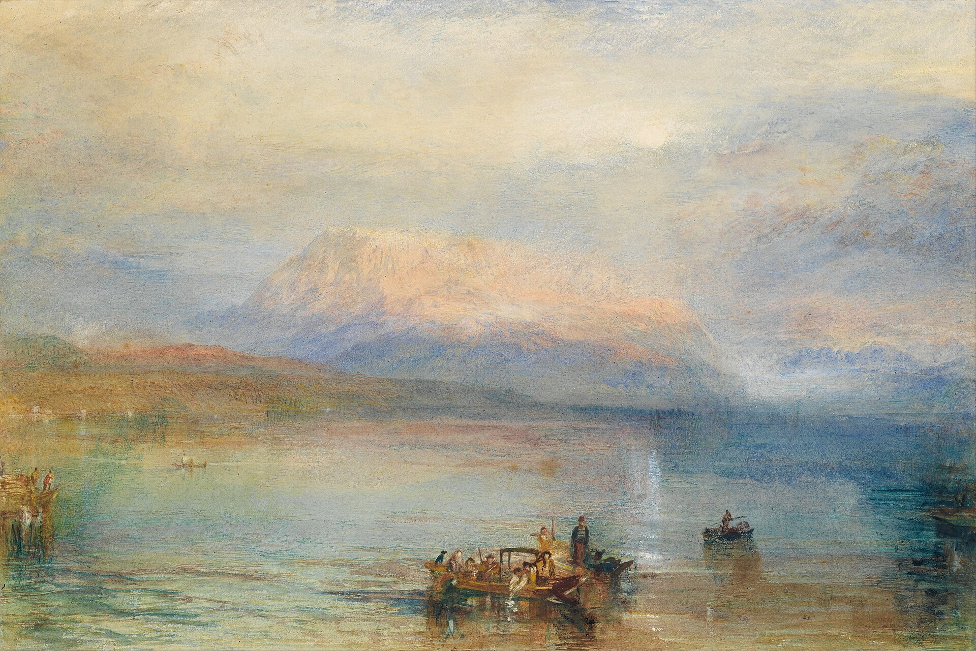 Watercolour of Mount Rigi at dawn by J. M. W. Turner